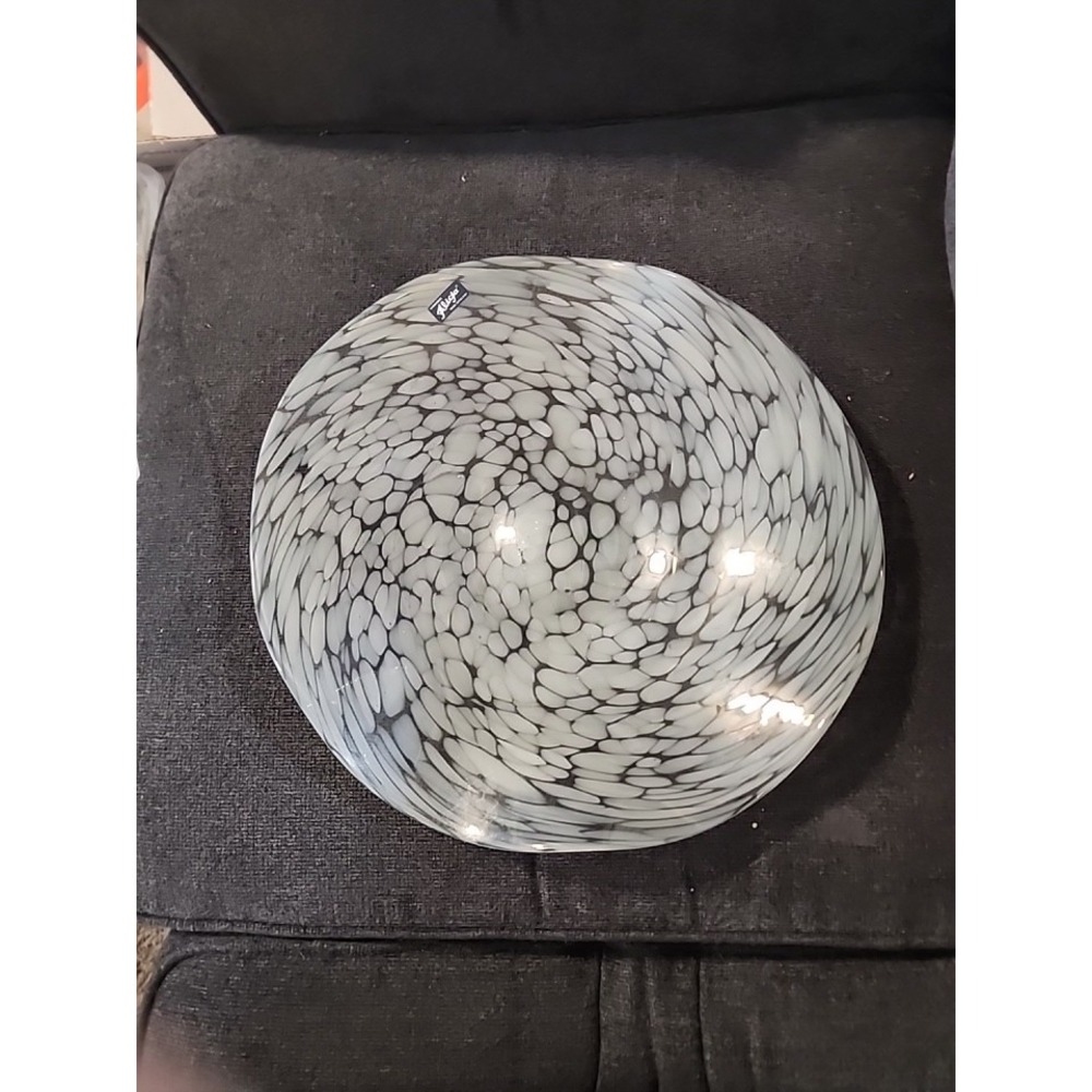 Alicja‎ Clear & White Speckled Glass Decorative Tray Poland